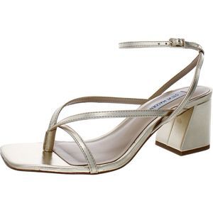 Steve Madden Womens Alaina Gold Faux Leather Slingback Sandals Shoes NWT